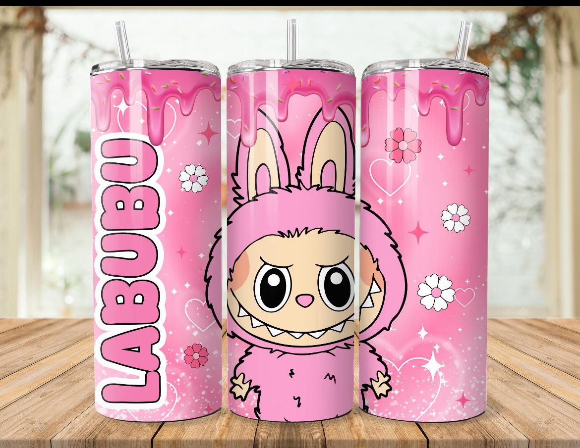 TUMBLER 600 ml LABUBU ROSA