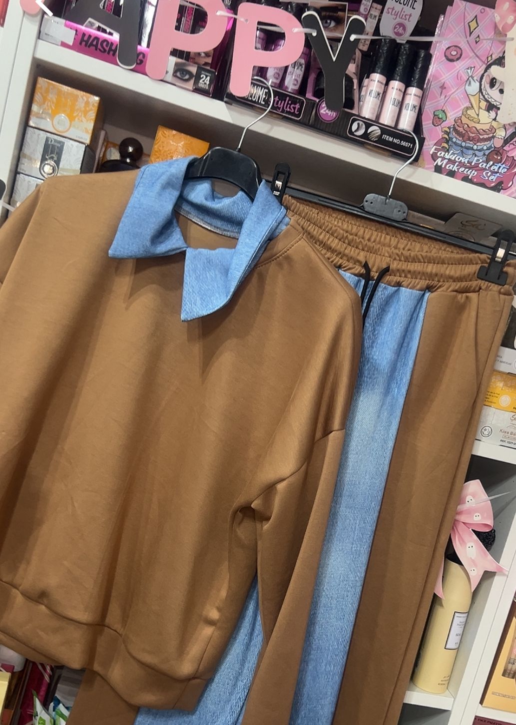 CHANDAL VAQUERO CAMEL TALLA UNICA (36-46 APROX)