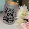 TAZA DE VIDRIO 400 ML (CADA DÍA ES UN NUEVO COMIENZO)