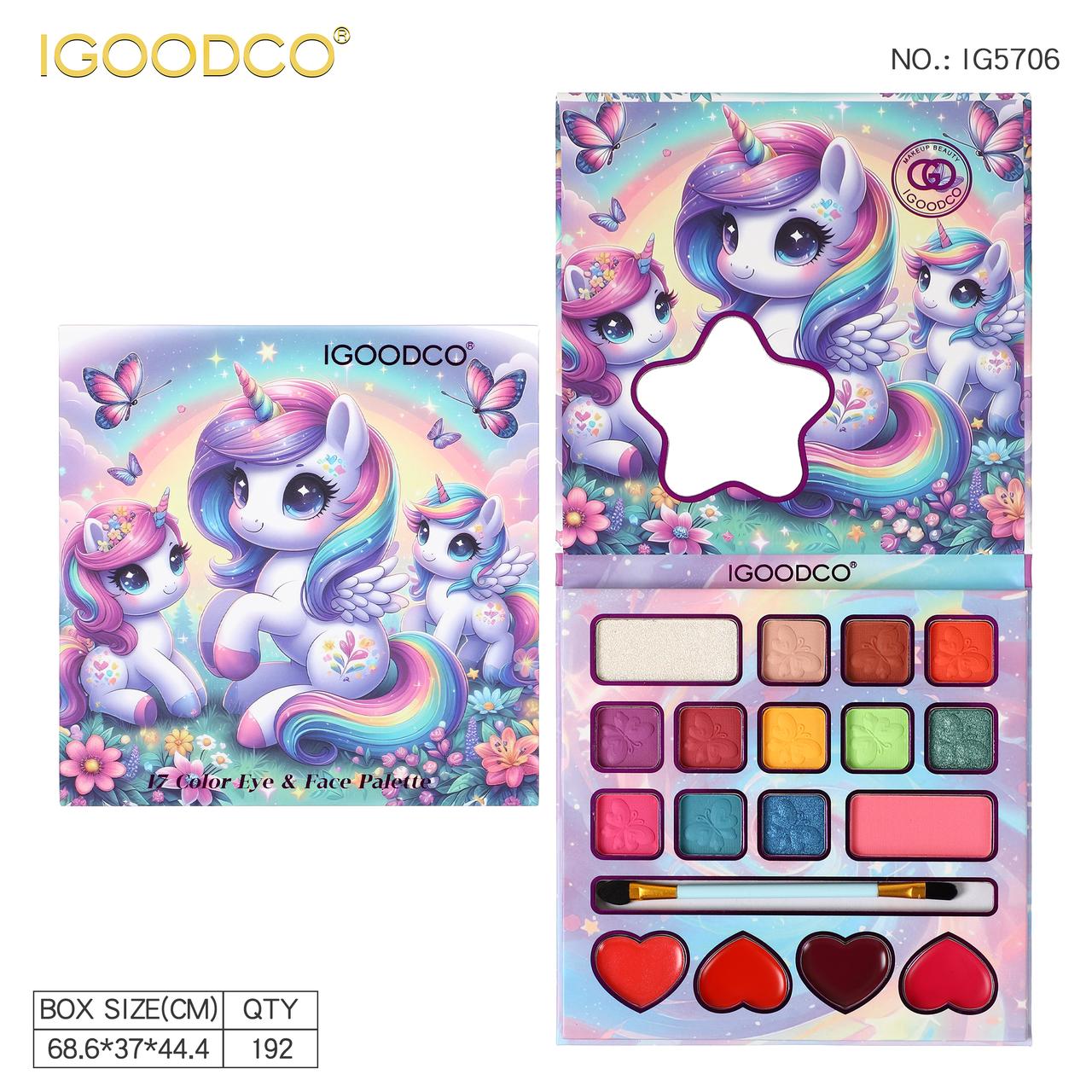 PALETA SOMBRA 17 COLORES UNICORNIO