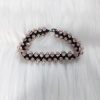 PULSERA DOBLE CROCHET NEGRA Y ROSA