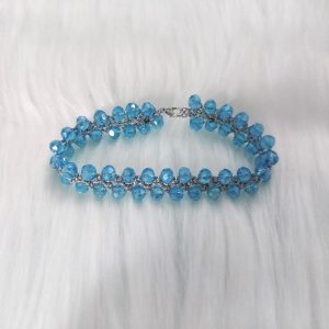 PULSERA DOBLE CROCHET CELESTE