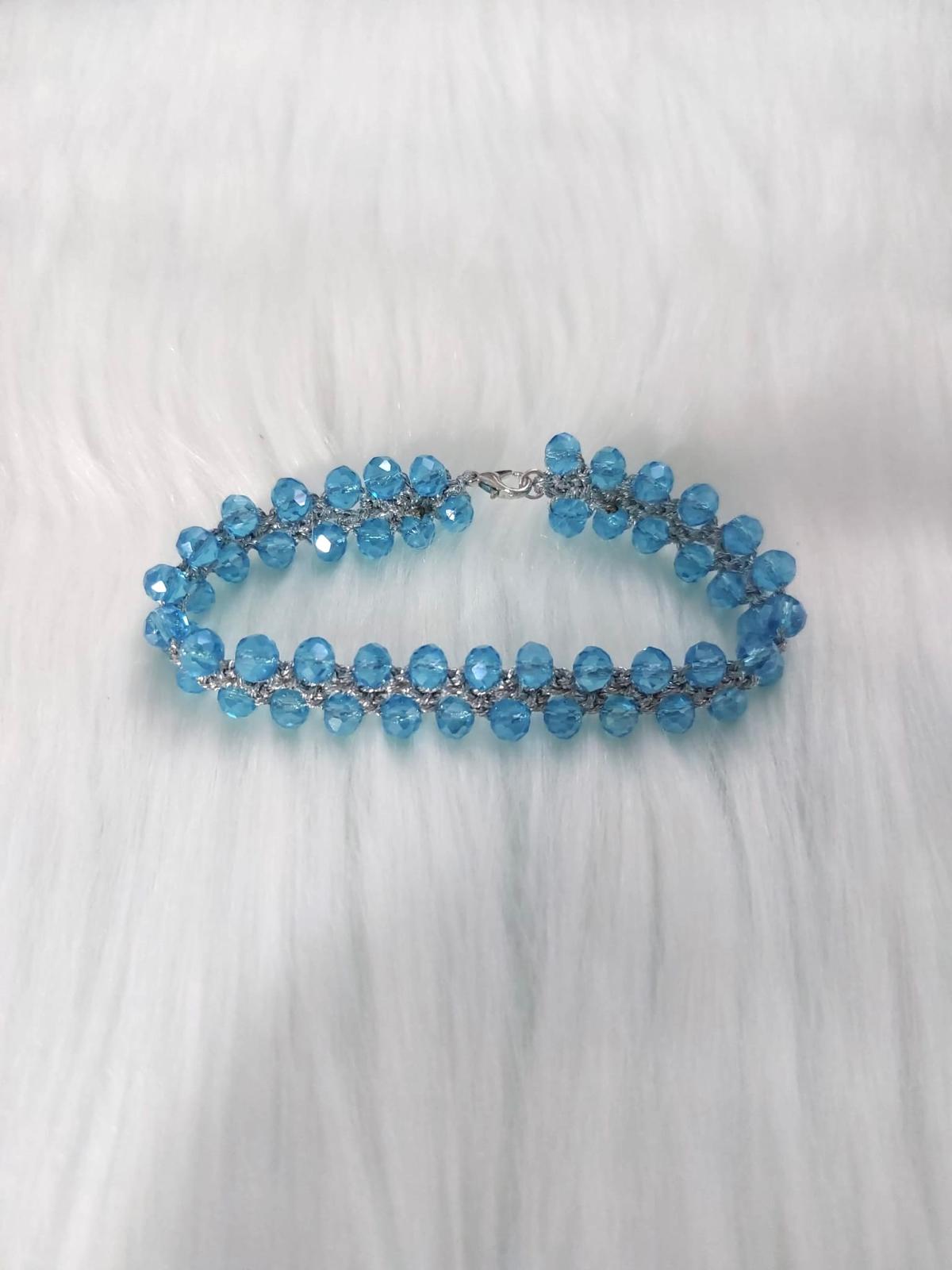 PULSERA DOBLE CROCHET CELESTE