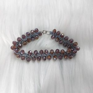 PULSERA DOBLE CROCHET GRIS