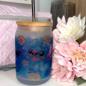 TAZA DE VIDRIO 400 ML STITCH