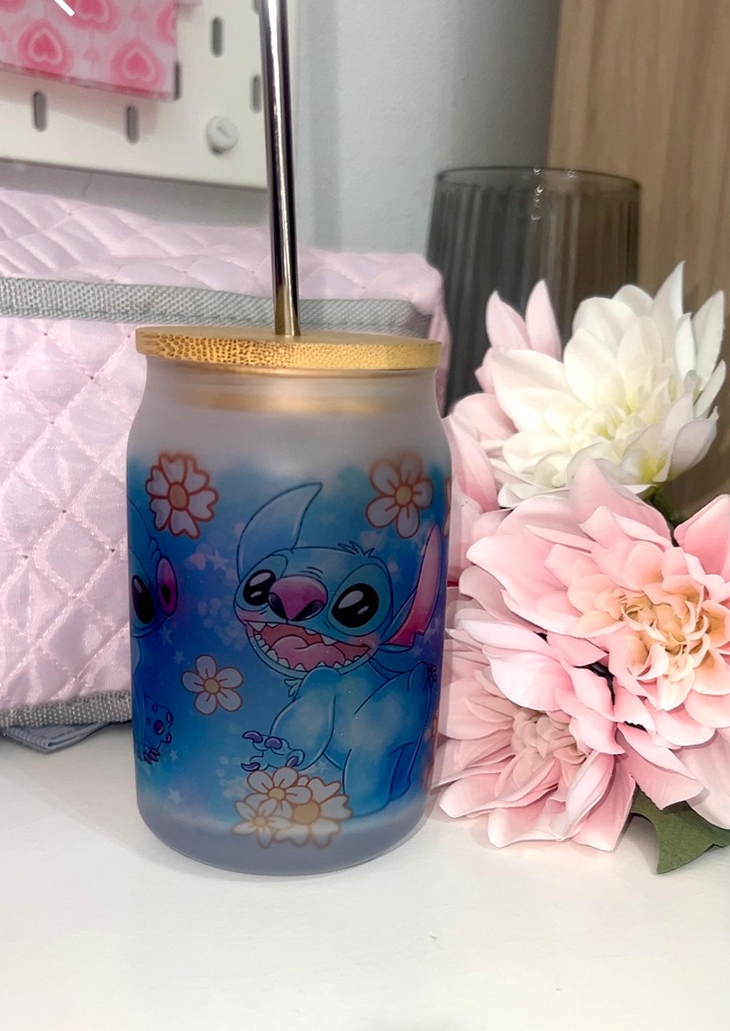 TAZA DE VIDRIO 400 ML STITCH