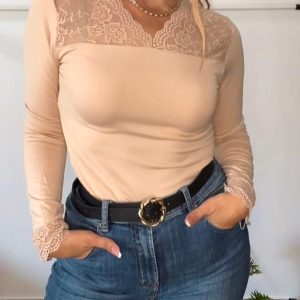 Alternative view of CAMISETA TERMICA CON ENCARJE VICTORIA TALLA 2XL/3XL BEIG