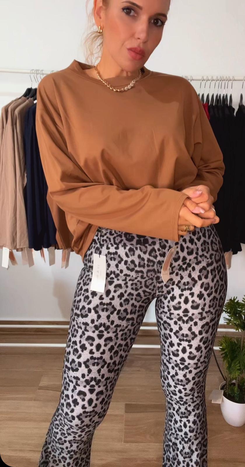 CAMISETA ZARA MANGA LARGA CAMEL - Imagen 2