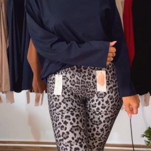 Alternative view of CAMISETA ZARA MANGA LARGA AZUL MARINO