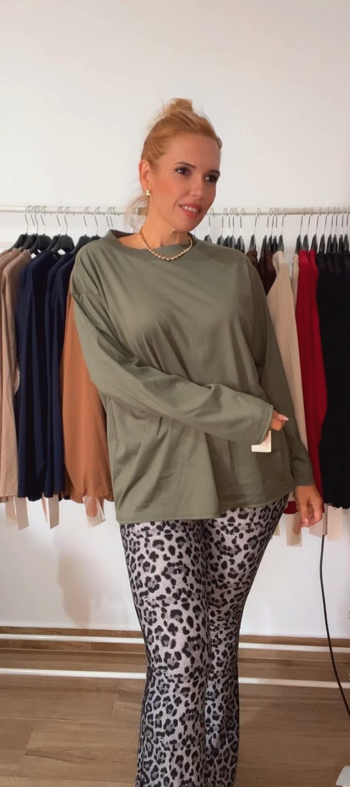 CAMISETA ZARA MANGA LARGA VERDE - Imagen 3