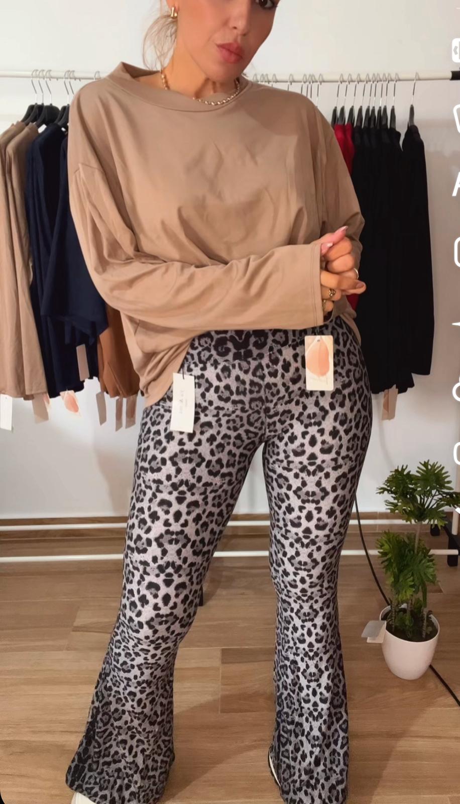 CAMISETA ZARA MANGA LARGA MARRÓN - Imagen 2