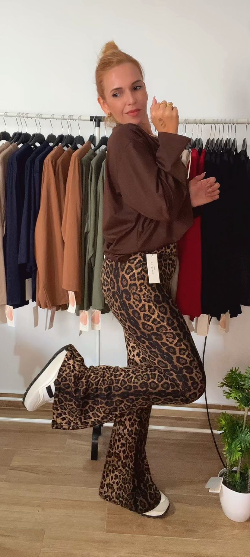 LEGUINS CAMPANA PRINT MARRÓN TALLA M/L - Imagen 2