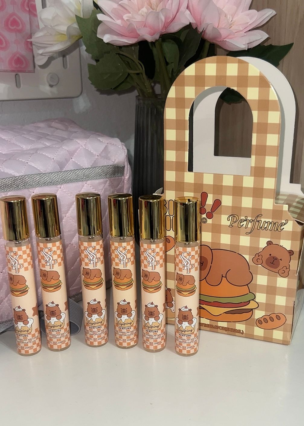 CAJA REGALO CON 6 MINI PERFUME OSO SIYI PING