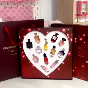 PACK DE 12 MINI PERFUMES DE MARCA CORAZÓN MUJER