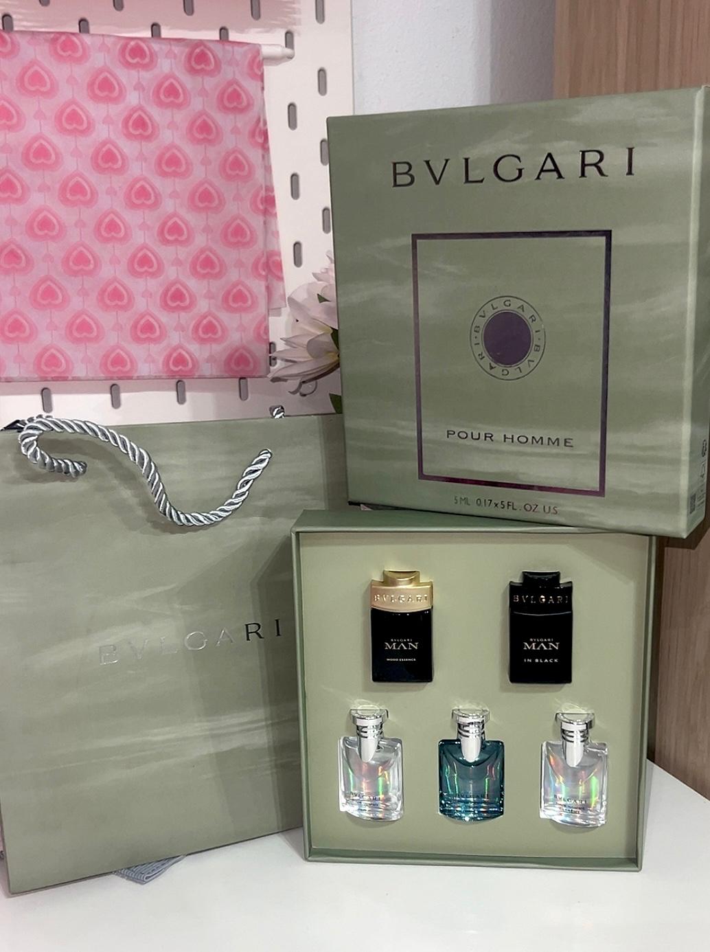 PACK DE 5 MINI PERFUMES DE MARCA BVLGARI HOMBRE