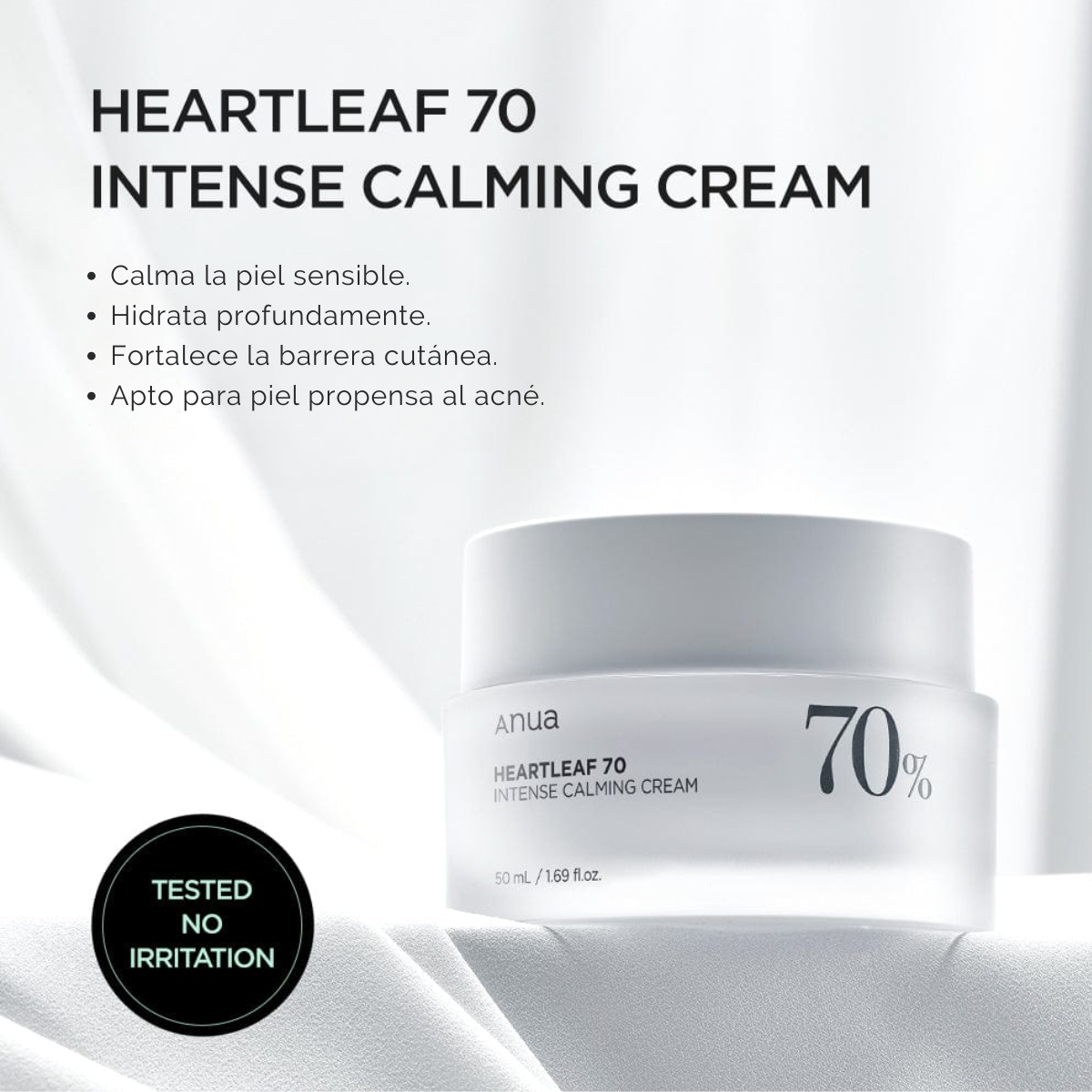 CREMA HEARTLEAF 70% INTENSE CALMING ANUA