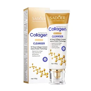 SADOER-limpiador Facial de colágeno, cuidado de la piel, reafirmante, hidratante, limpieza Facial, espuma limpiadora