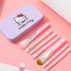 SET DE BROCHAS DE MAQUILLAJE HELLO KITTY 7 PIEZAS